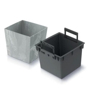 Urbi Square Low Beton Effect Flowerpot, Prosperplast DURS300LE.