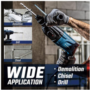 SAKR SDS-Plus Rotary Hammer 800W for demolition, chisel, and drilling tasks.