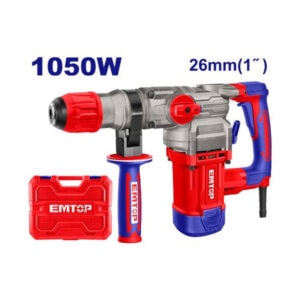 EMTOP ERHRP1052 1050W rotary hammer drill for heavy-duty construction tasks.