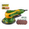 Jadever JDFA55350 350W orbital sander with dust collection for woodworking projects.