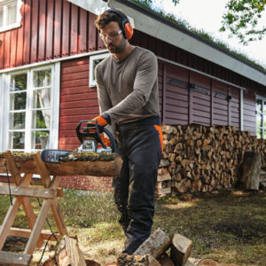 STIHL MS 212 petrol chainsaw for efficient tree cutting and pruning. Durable and powerful tool ideal.