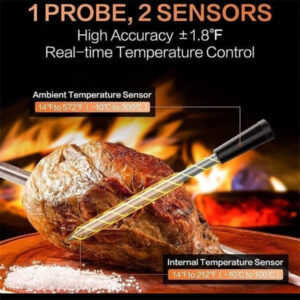 Wireless Smart Meat Thermometer – 165ft Range