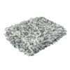 White shaggy area rug for home decor.