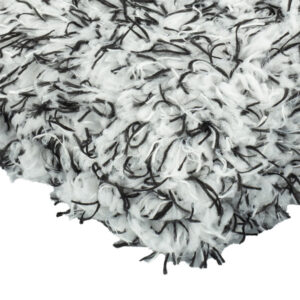 Industrial cleaning mop head with durable white and black fibers for commercial cleaning.