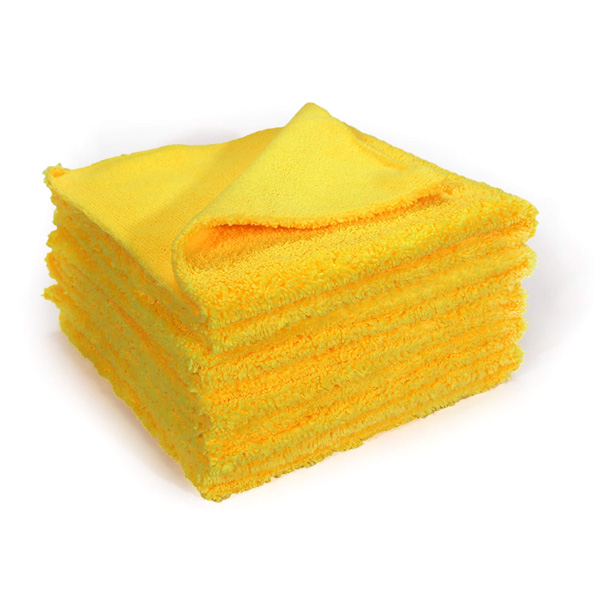 Maxshine 1240405Y 380GSM Polish Removal Microfiber Towel – Edgeless Buffing Cloth (5 Pack)