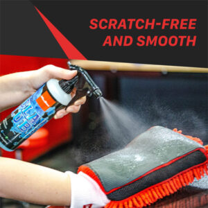 High-quality spray for scratch-free cleaning of building materials and surfaces.