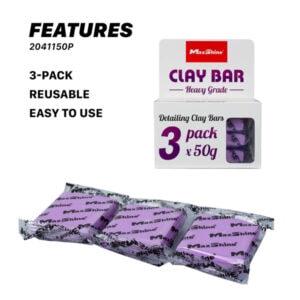 Clay Bar Heavy Grade for Car Detailing, 3-Pack, Reusable, Easy to Use.