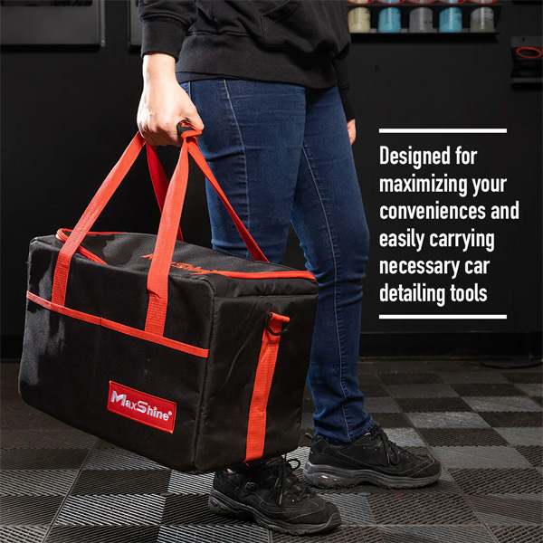 Maxshine 6012001 Deluxe Detailing Tool Bag – 600D Oxford Fabric Storage Organizer