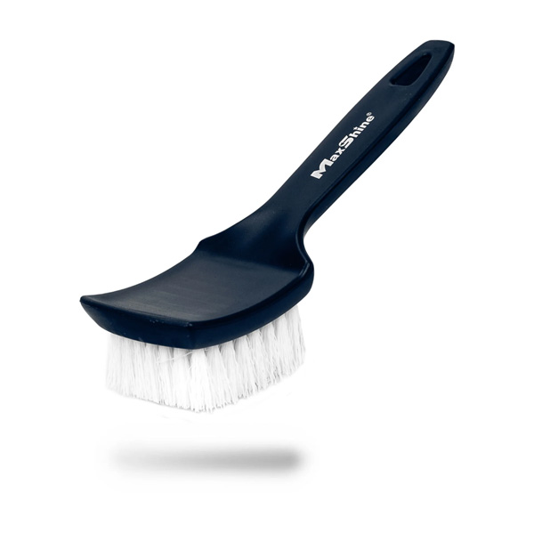 Maxshine 7011003 Tire Scrub Brush – Heavy-Duty Curved Wheel & Tire Cleaning Brush with Stiff Bristles