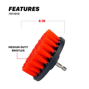 Maxshine 7011010 Drill Brush for Car – Heavy-Duty Carpet & Upholstery Detailing Brush Attachment (4 Inch)