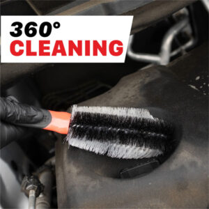 Maxshine 7011017 360° Wheel and Car Engine Brush – Long Handle Detailing Brush for Wheels & Engine Bays