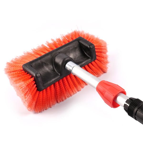 Maxshine 7011020 Flow-Thru 10" Wash Brush with 47"-94" Aluminum Extension Pole