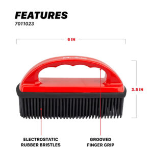 Maxshine 7011023 Car Carpet Lint & Hair Removal Brush – Electrostatic Rubber Pet Hair Remover