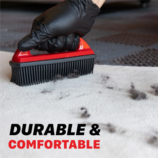 Maxshine 7011023 Car Carpet Lint & Hair Removal Brush – Electrostatic Rubber Pet Hair Remover