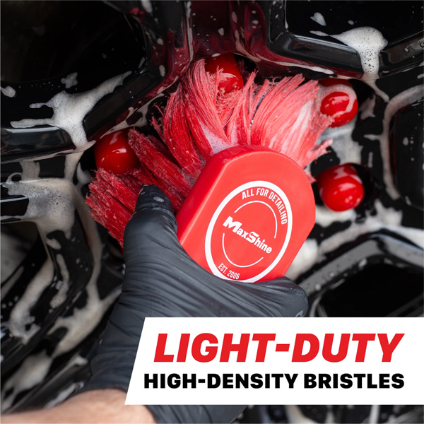 Maxshine 7011026 Car Wheel Brush – Medium-Duty Exterior Wheel & Rim Cleaning Brush with PVC Bristles