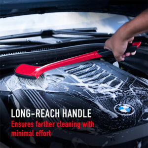 Maxshine 7011033 Soft Grip Medium Duty Wheel Cleaning Brush – Long Handle Detailing Brush