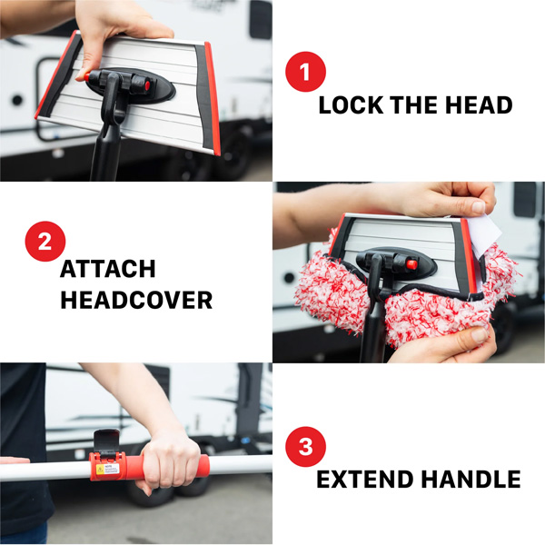 Maxshine 7011035 IncrediStick Extendable Microfiber Wash Mitt