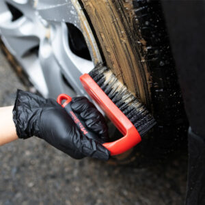 Maxshine 7011039 Heavy Duty Tire and Carpet Scrub Brush – Stiff Nylon Cleaning Brush with Ergonomic Grip