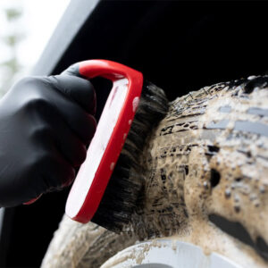 Maxshine 7011039 Heavy Duty Tire and Carpet Scrub Brush – Stiff Nylon Cleaning Brush with Ergonomic Grip