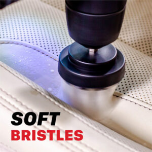 Maxshine 7012010 Soft Leather & Fabric Drill Brush Set – 2" & 4" Upholstery Cleaning Brushes