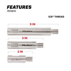 Maxshine Rotary Polisher Shaft Extension Set, Model 7015812, for professional polishing tools.