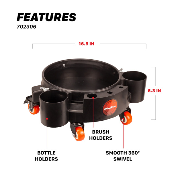 Maxshine 702306 Rolling Bucket Dolly