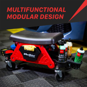 Maxshine 702309-P Modular Detailing Creeper Seat – Multifunction Rolling Garage Creeper
