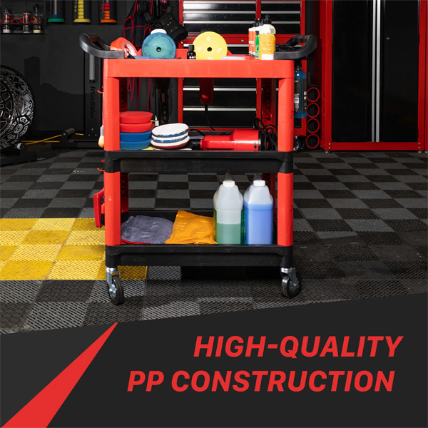 Maxshine 702312 Detailing Cart – Premium Heavy Duty 3-Tier Rolling Tool Storage Cart