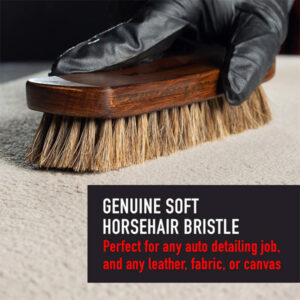 Maxshine 7033007 Horse Hair Brush for Cleaning Upholstery