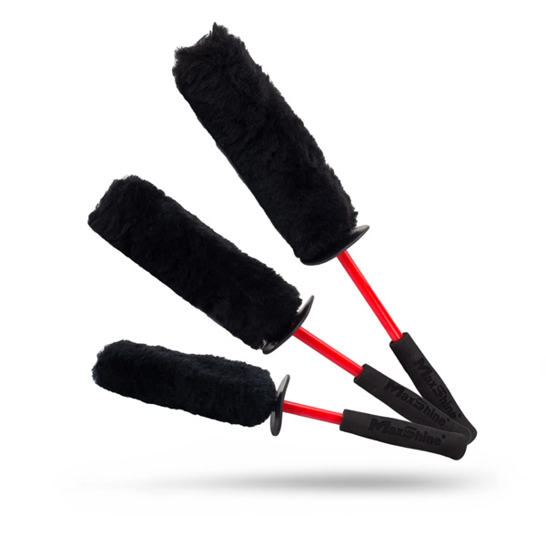 Maxshine 704601 Ultimate Wool Wheel Brush Set – Ultra-Soft Chemical-Resistant Wheel Cleaning Brushes