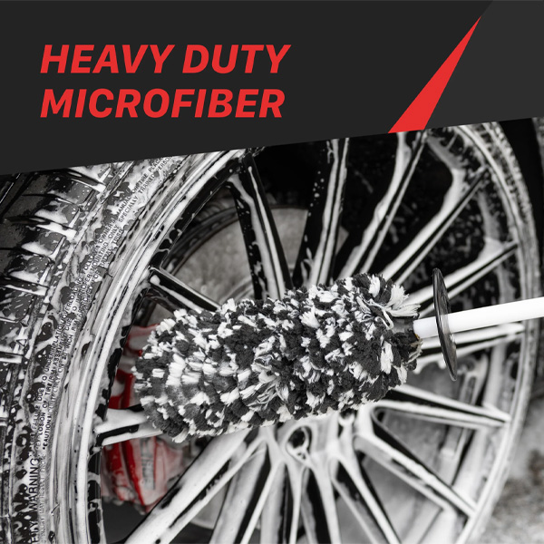 Maxshine 704604 Microfiber Wheel Brush – 45° Angled Reach Wheel & Rim Detailing Brush