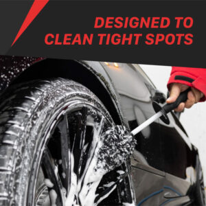 Maxshine 704604 Microfiber Wheel Brush – 45° Angled Reach Wheel & Rim Detailing Brush
