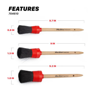 Maxshine 704610 Auto Detailing Brush Set – Interior & Exterior Cleaning Brushes