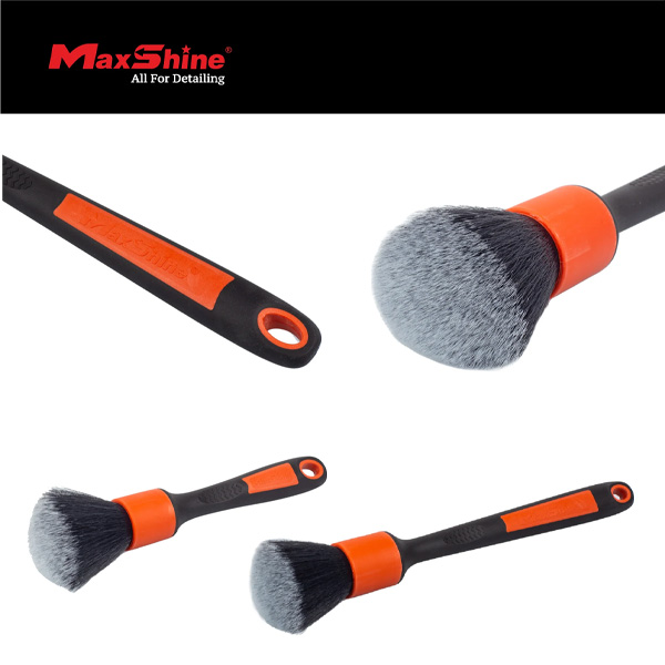 Maxshine 704625 Ever So Soft (ESS) Car Detailing Brushes – Ultra-Soft 612 Nylon Interior Cleaning Brushes for Dashboards, Vents & Trim
