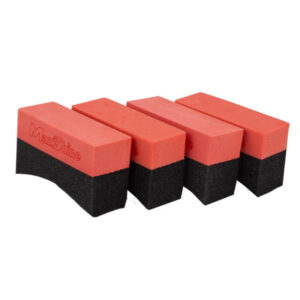 Maxshine 9011003 Tire Dressing Foam Applicator – Curved High-Density Foam Pad (4 Pack)