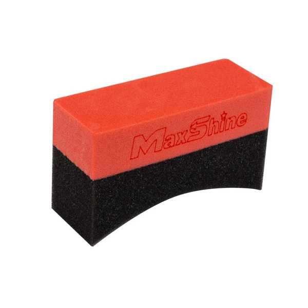 Maxshine 9011003 Tire Dressing Foam Applicator – Curved High-Density Foam Pad (4 Pack)