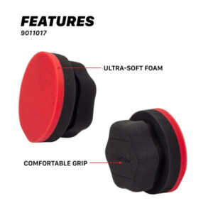 Maxshine 9011017 Hex Grip Car Wax Foam Applicator – Reusable High-Density Foam Applicator Pad