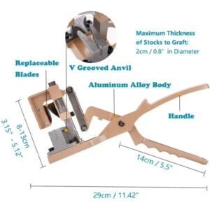 SAKR Building Materials grafting tool for horticulture and gardening. Durable aluminum body with rep.