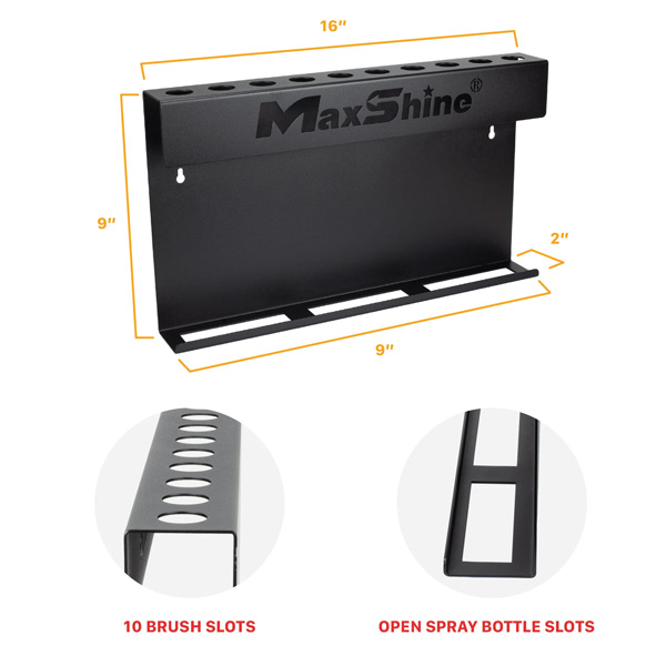 Maxshine H06 Wall Mount Tool Holder | Brush & Trigger Bottle Holder