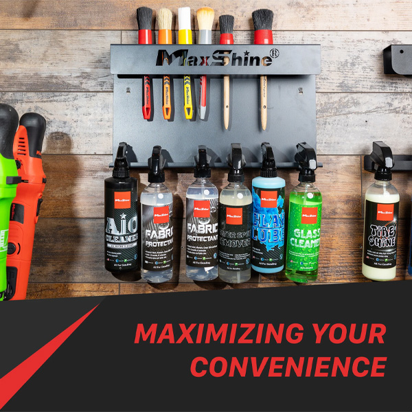 Maxshine H06 Wall Mount Tool Holder | Brush & Trigger Bottle Holder