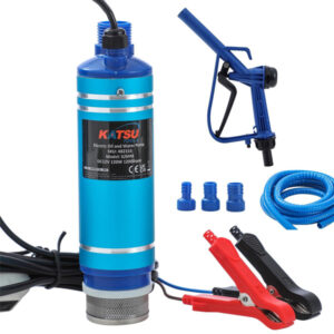 KATSU 482153 12V Diesel Fuel Transfer Pump Kit – 45L/min Submersible Pump with Hose & Gun