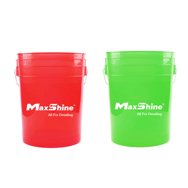 Detailing Bucket | 5 Gallon Transparent Red and green
