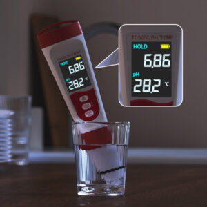4-in-1 Digital pH Meter Pen – pH, EC, TDS & Temperature Tester Waterproof (IP67)