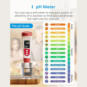 4-in-1 Digital pH Meter Pen – pH, EC, TDS & Temperature Tester Waterproof (IP67)