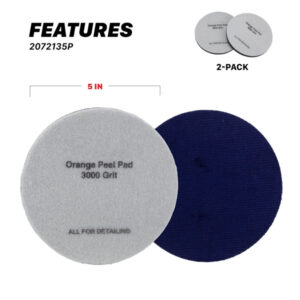 Maxshine Orange Peel Pads, 3000 Grit, 5-inch, for polishing and detailing.