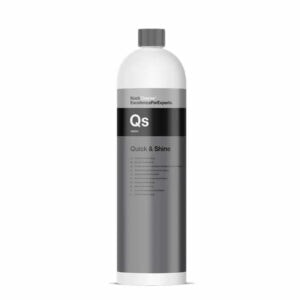 Quick & Shine surface cleaner bottle for building maintenance and cleaning.