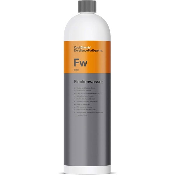 Koch Chemie Fleckenwasser stain remover, 36001, for cleaning surfaces.