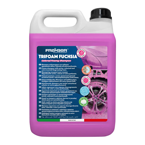 FRA-BER 700528 Trifoam Fuchsia Snow Foam Shampoo – Citrus Scented Colored Active Foam
