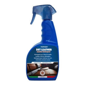 Leather interior cleaner spray for car seats and surfaces.