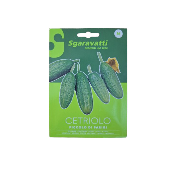 Sgaravatti CET001 Small Green Paris Gherkin Seeds – Early Pickling Cucumber Variety